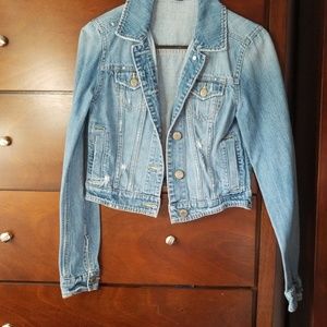 American Eagle distressed denim jacket